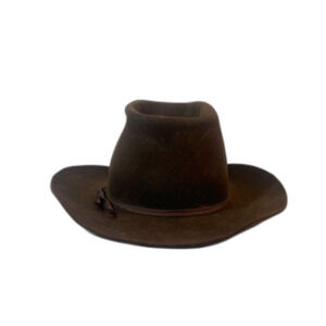 Vtg Resistol Self Conforming Western Top Rail Cordova Brown Hat 6 7/8